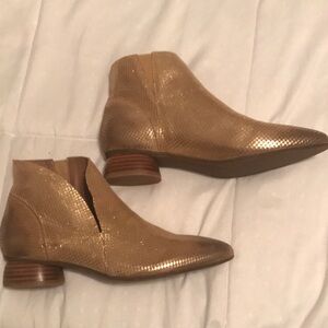 Antelope Shimmering Gold Ankle Booties